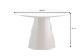 Stół z blatem ceramicznym o wyglądzie marmuru, fornir z drewna orzechowego 120 cm VINERA