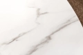 Stół z blatem ceramicznym o wyglądzie marmuru, fornir z drewna orzechowego 120 cm VINERA
