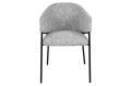 Krzesło z podłokietnikami w kolorze szarym, na metalowych nogach WIKE