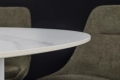 Stół z blatem ceramicznym o wyglądzie marmuru, biała podstawa 120 cm VINERA
