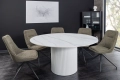Stół z blatem ceramicznym o wyglądzie marmuru, biała podstawa 120 cm VINERA