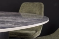 Stół z blatem ceramicznym o wyglądzie marmuru, czarna podstawa 120 cm VINERA